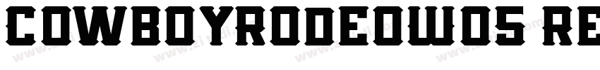 CowboyRodeoW05 Regul字体转换